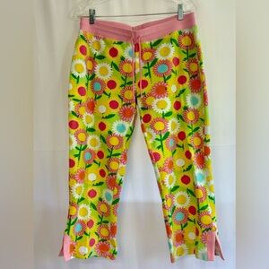 Vintage Lily Pulitzer Floral Spring Capris, TerryCloth Material